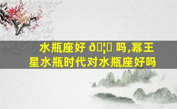 水瓶座好 🦆 吗,幂王星水瓶时代对水瓶座好吗